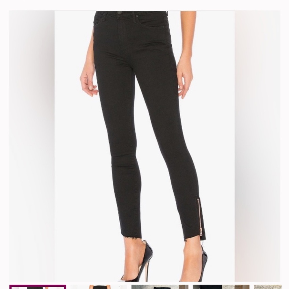 MOTHER The Stunner Double Zip Ankle Wash: Not Guilty